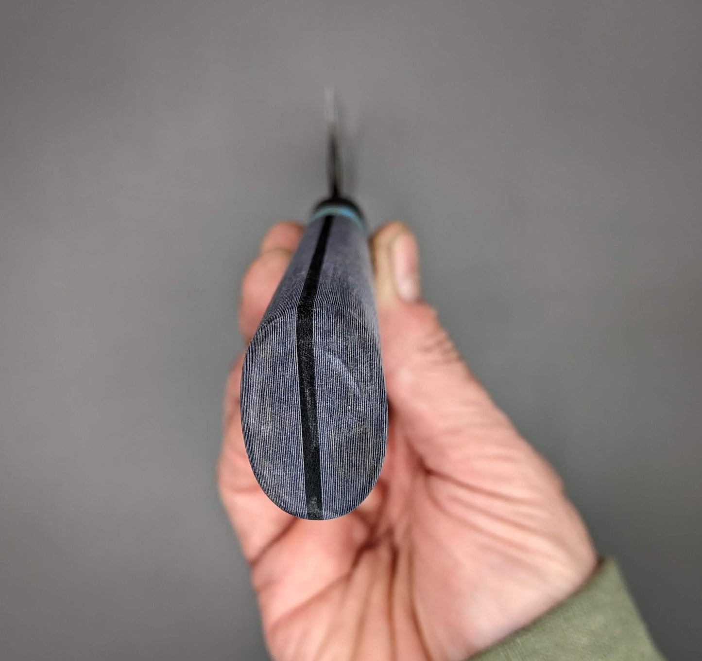 Nakiri with blue Richlite handle