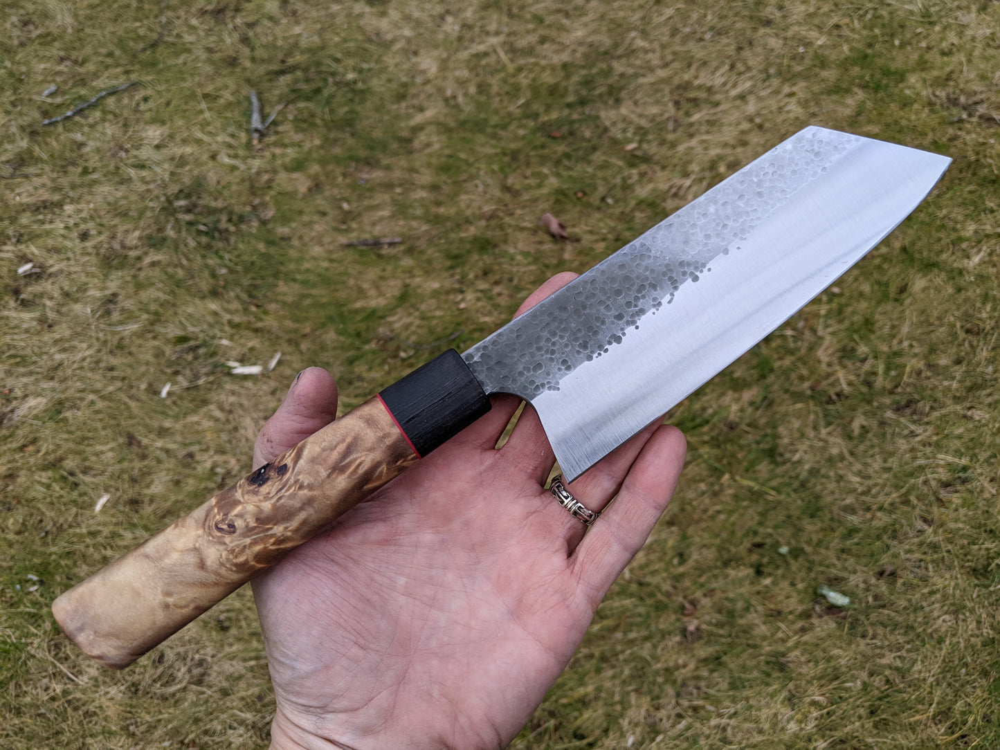 7 inch Bunka with Poplar burl handle
