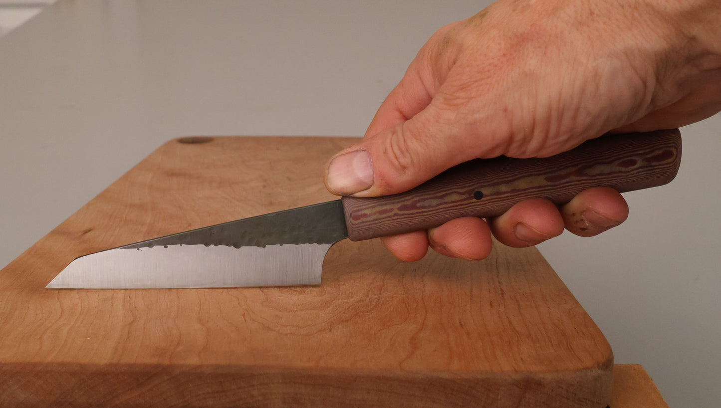 Small Honesuki with red Richlite handle