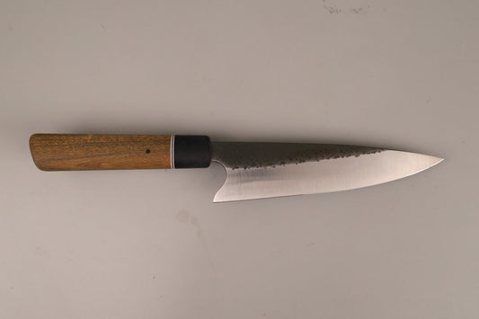 chef knife with wooden handle