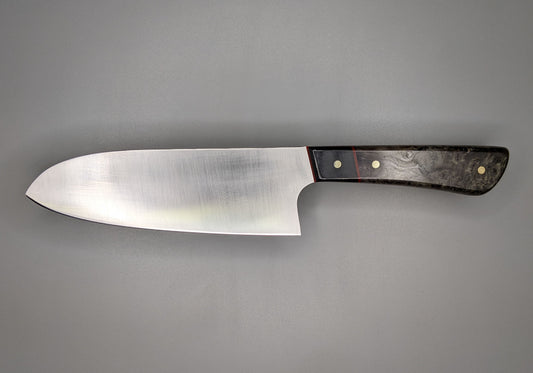 7" Santoku with Poplar burl handle
