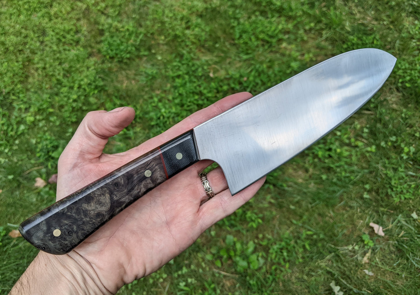 kitchen knife with wooden handle