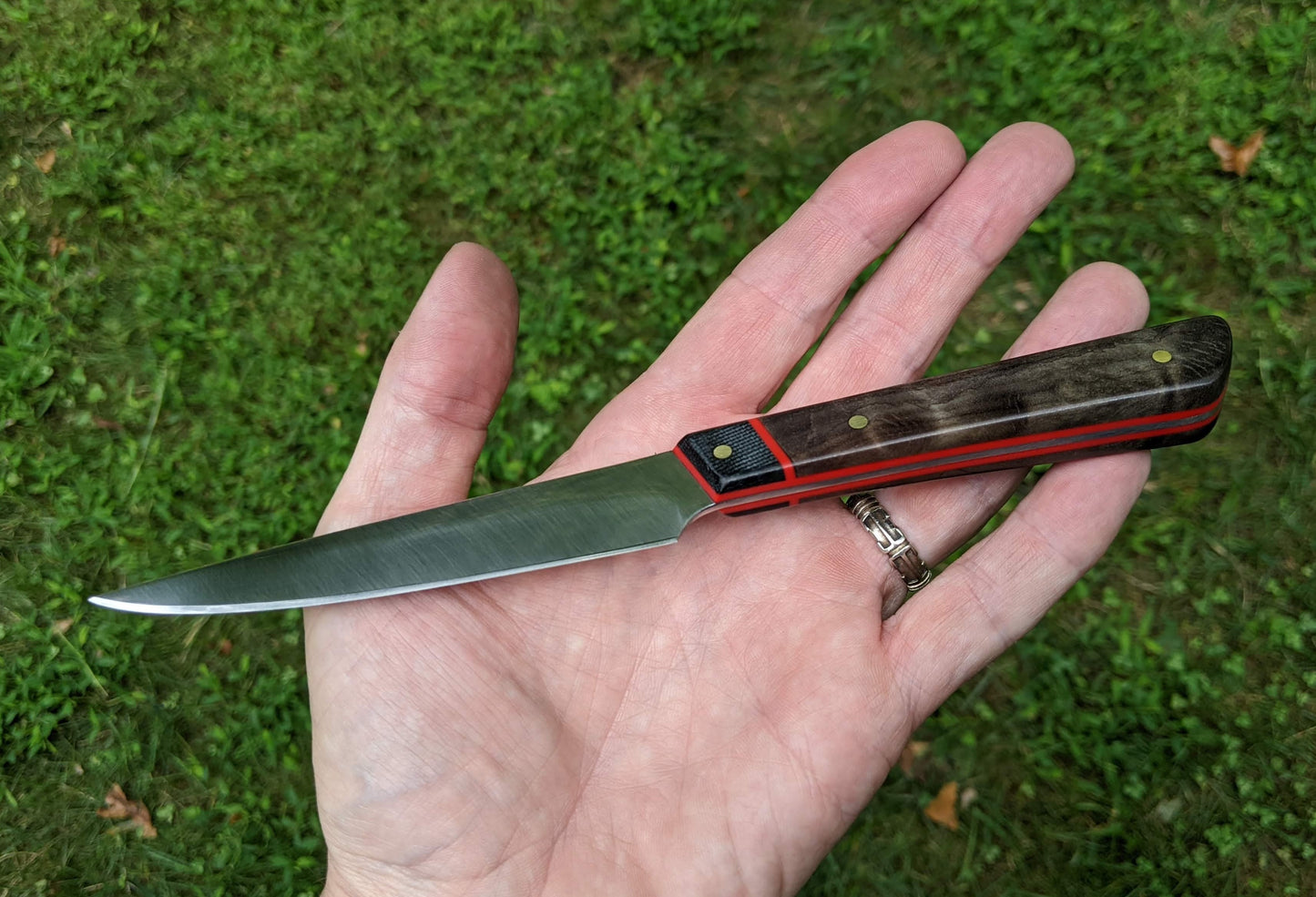 4" paring Knife with Poplar burl handle