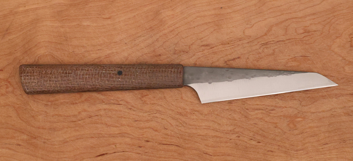 Small Honesuki with Burlap Micarta handle