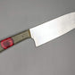 7" Santoku with green and red handle