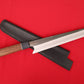 slicing knife with black Lether sheath