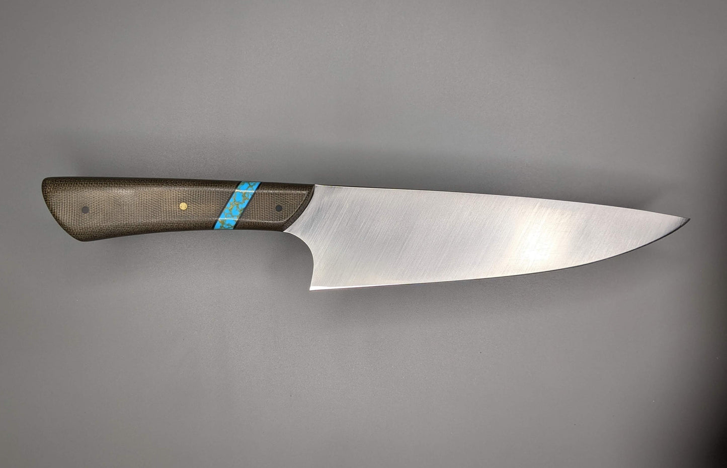 7" Chef Knife with Green Micarta handle