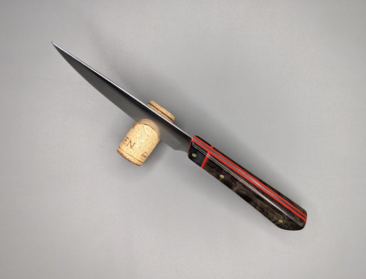 4" paring Knife with Poplar burl handle