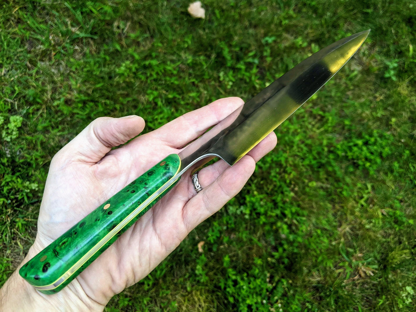 Santoku with Green handle