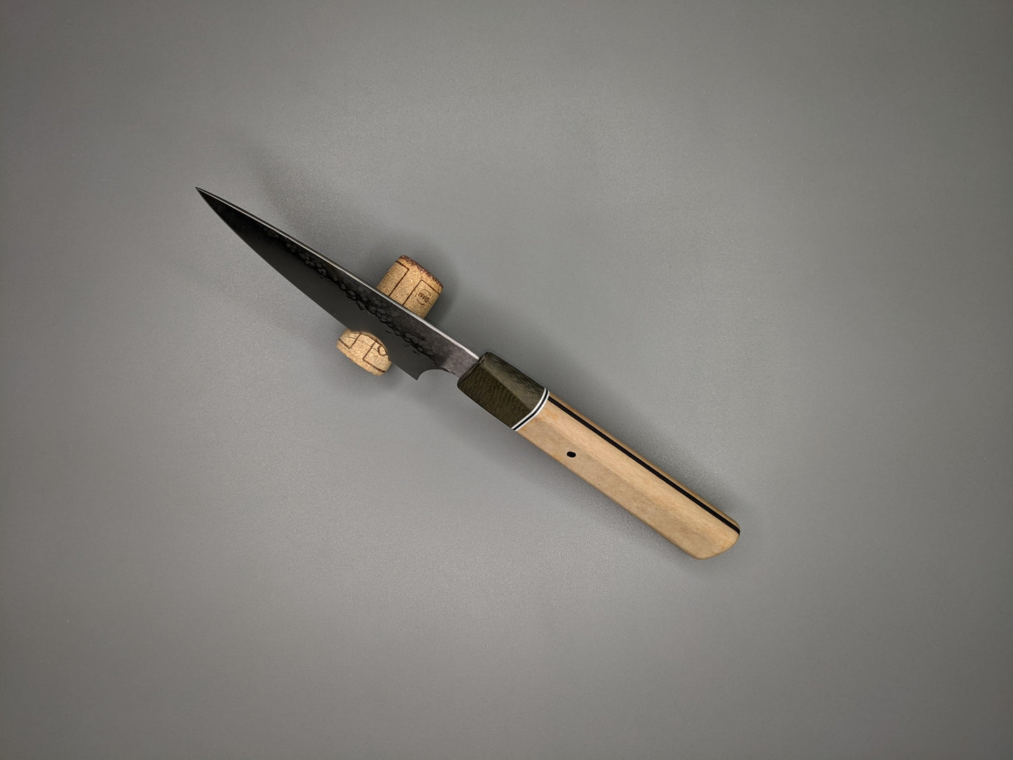 Petty with four-inch blade and hammered finish